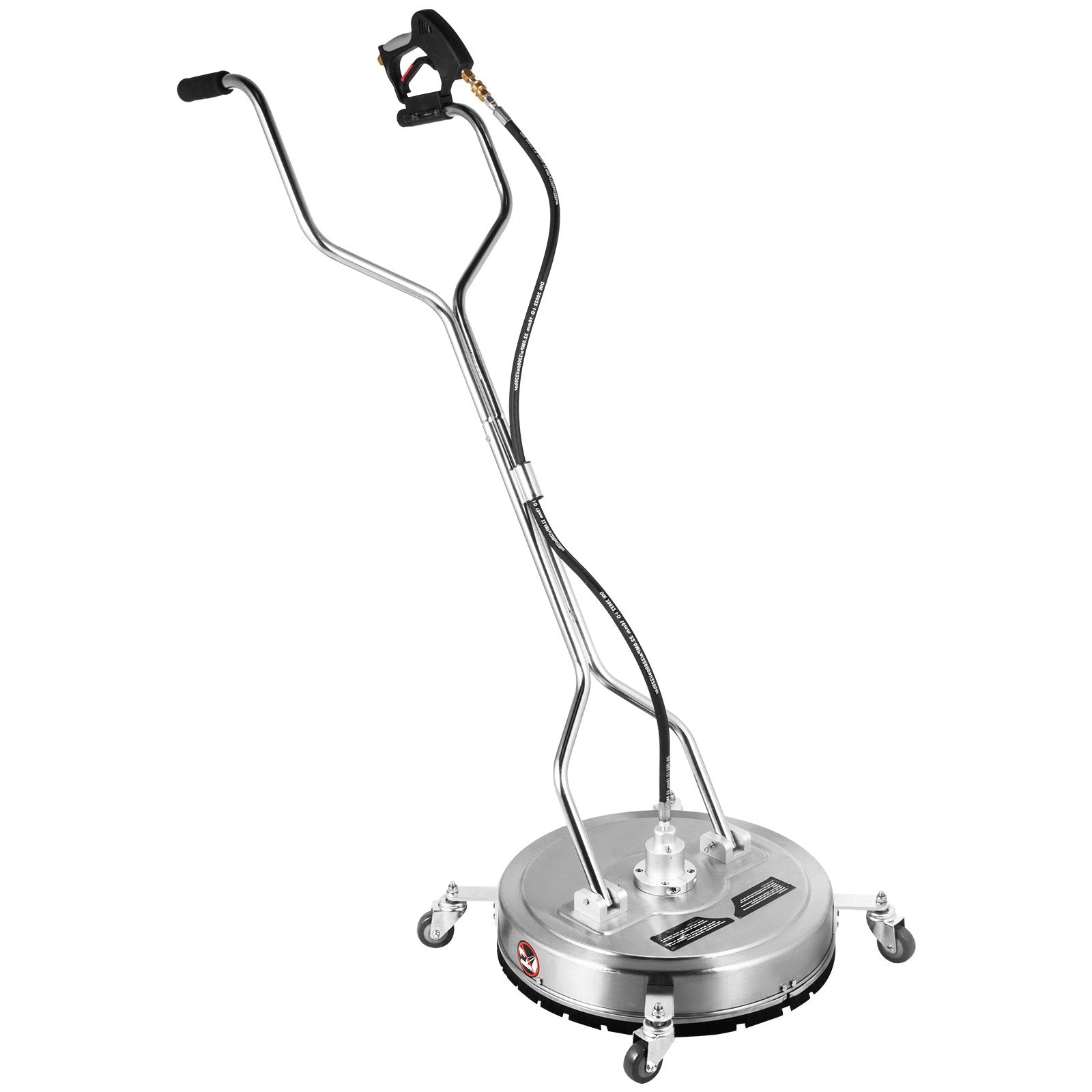 Surface Cleaner 20 inch Flat Surface Cleaner for Pressure Washer 4000psi Pressure with 3/8 Quick Connector Surface Cleaner W/ Casters 10.5GPM Stainless Steel Rotating Rod & 3 Nozzle for Patio