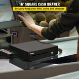 Basketball & Basketball Accessories: VEVOR Cash Register Drawer, 16" 12 V, for POS System with 5 Bill 6 Coin Cash Tray, Removable Coin Compartment & 2 Keys Included, RJ11/RJ12 Cable for Supermarket, Bar, Coffee Shop, Restaurant