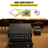 Basketball & Basketball Accessories: VEVOR Cash Register Drawer, 16" 12 V, for POS System with 5 Bill 6 Coin Cash Tray, Removable Coin Compartment & 2 Keys Included, RJ11/RJ12 Cable for Supermarket, Bar, Coffee Shop, Restaurant