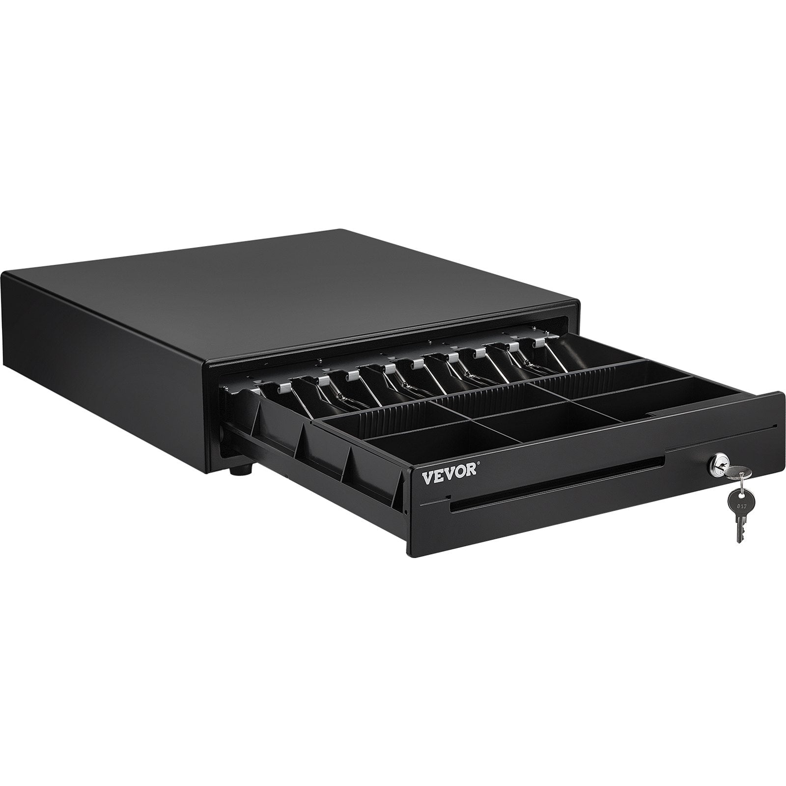 Cash Register Drawer, 16" 12 V, for POS System with 5 Bill 6 Coin Cash Tray, Removable Coin Compartment & 2 Keys Included, RJ11/RJ12 Cable for Supermarket, Bar, Coffee Shop, Restaurant