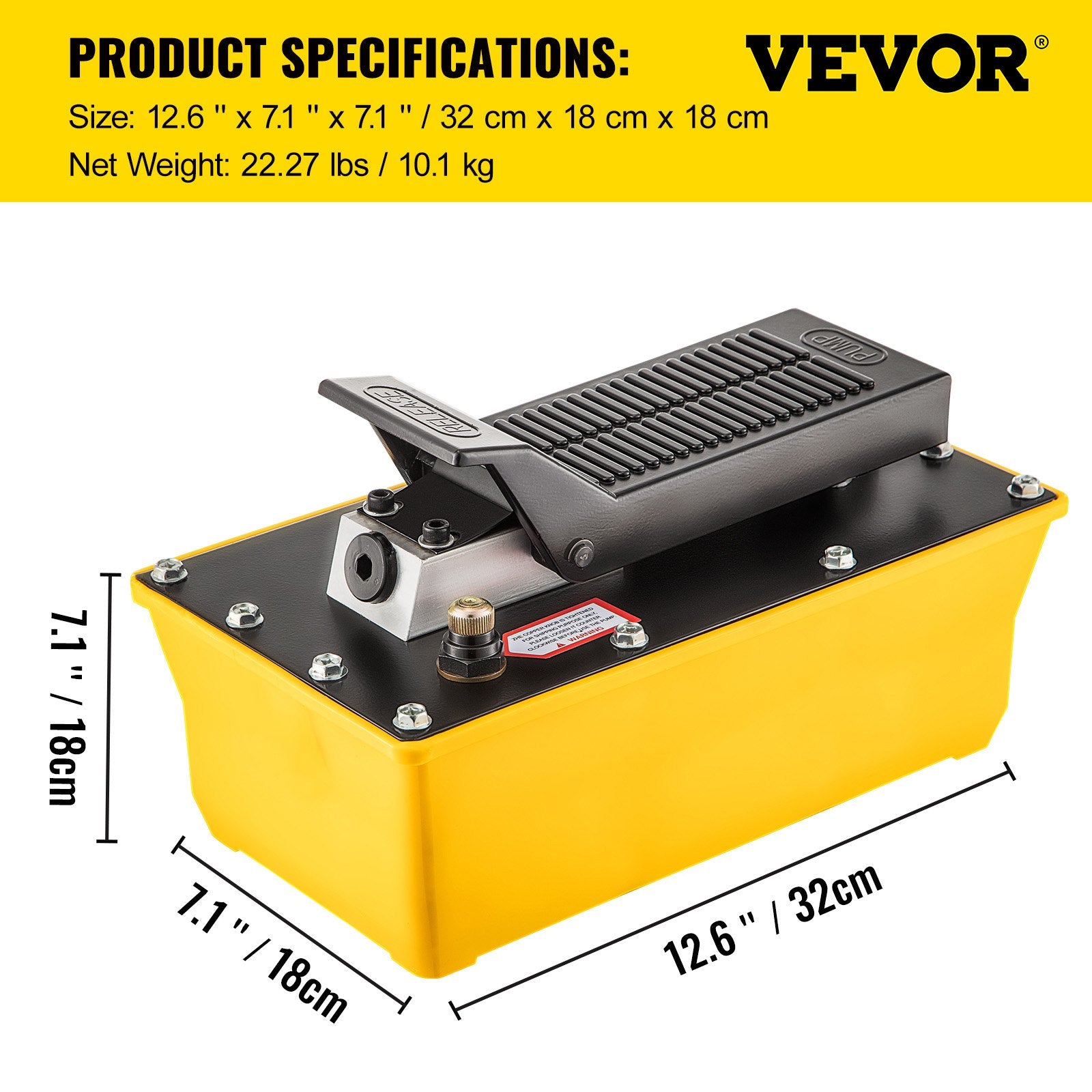 Basketball & Basketball Accessories: VEVOR Air Hydraulic Pump, 10,000 PSI Hydraulic Foot Pump, 0.6 Gal Reservoir Foot Operated Air/Hydraulic Pump, with Hose and Spray Gun for Heavy Machinery Rigging, Auto Repair, Auto Body Frame Machines