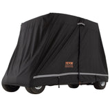 Traffic Control & Parking Tools: VEVOR 4 Passenger Golf Cart Cover, 600D Polyester Full Cover, Universal Fits for Most Brand Club Car Covers, Waterproof, Sunproof, and Dustproof Outdoor Golf Cart Cover with Three Zipper Doors, Black
