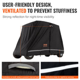 Traffic Control & Parking Tools: VEVOR 4 Passenger Golf Cart Cover, 600D Polyester Full Cover, Universal Fits for Most Brand Club Car Covers, Waterproof, Sunproof, and Dustproof Outdoor Golf Cart Cover with Three Zipper Doors, Black