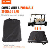 Traffic Control & Parking Tools: VEVOR 4 Passenger Golf Cart Cover, 600D Polyester Full Cover, Universal Fits for Most Brand Club Car Covers, Waterproof, Sunproof, and Dustproof Outdoor Golf Cart Cover with Three Zipper Doors, Black