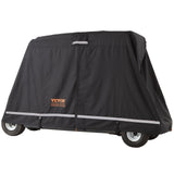 Traffic Control & Parking Tools: VEVOR 4 Passenger Golf Cart Cover, 600D Polyester Full Cover, Universal Fits for Most Brand Club Car Covers, Waterproof, Sunproof, and Dustproof Outdoor Golf Cart Cover with Three Zipper Doors, Black
