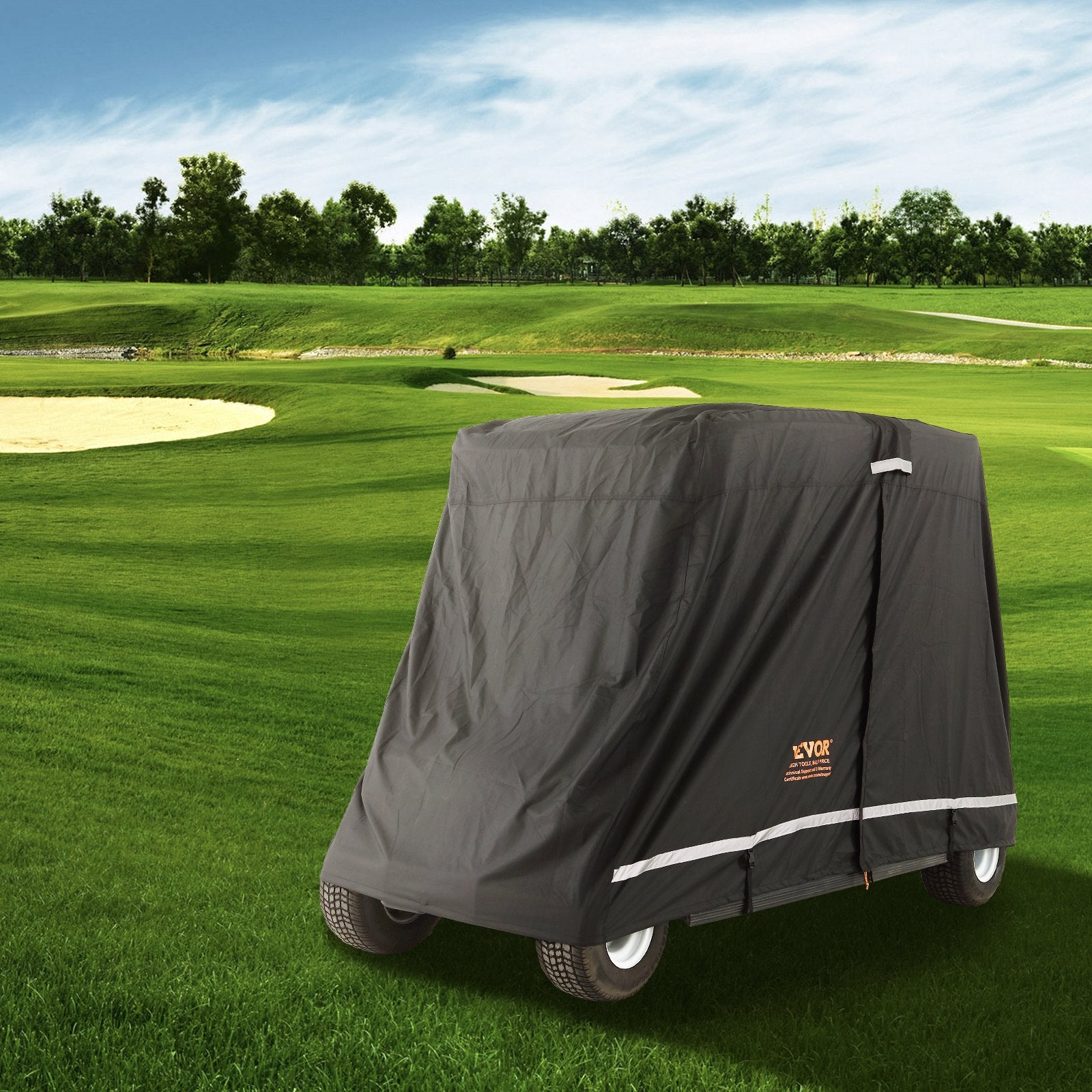 Fuel & Exhaust: VEVOR 4 Passenger Golf Cart Cover 600D Polyester Waterproof Cover Universal Fits