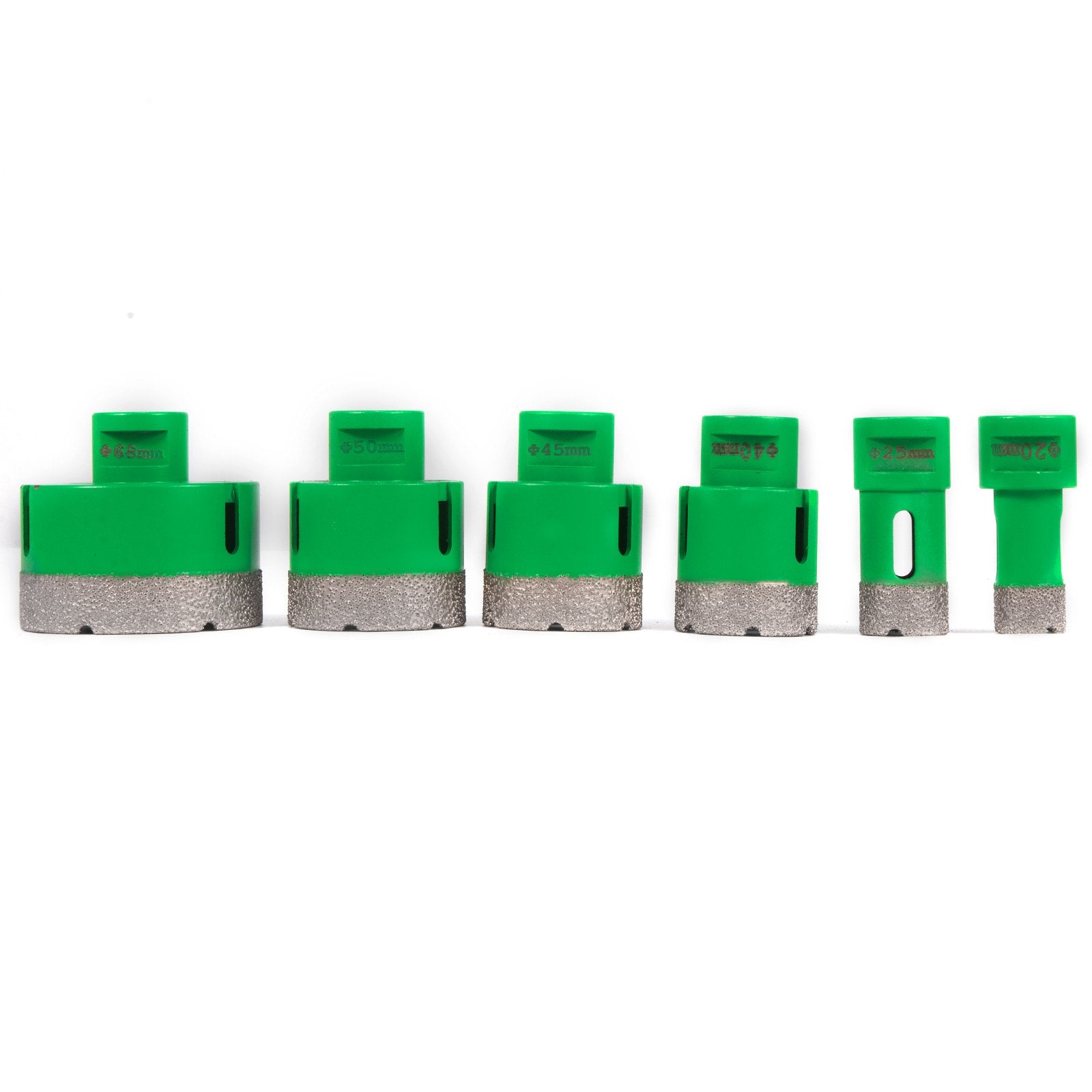 Power Saws: VEVOR 6PCS Diamond Hole Saw Set, Diamond Drill Core Bits with Saw Blade, Heavy Duty Hole Saw Arbor 20/25/40/45/50/68 mm M14 Thread Carborundum Granite for Glass, Ceramics, Porcelain, Ceramic Tile
