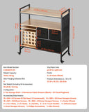 Kitchen & Dining Trolleys: Rolling Craft Cart and Storage Table with 20 Vinyl Roll Holders 3 Drawers Black