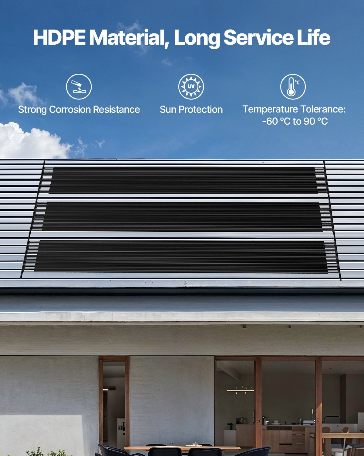 Fountain & Ponds Accessories: VEVOR Solar Pool Heater 1235 x 7340mm Aboveground & Inground Pool Heating System