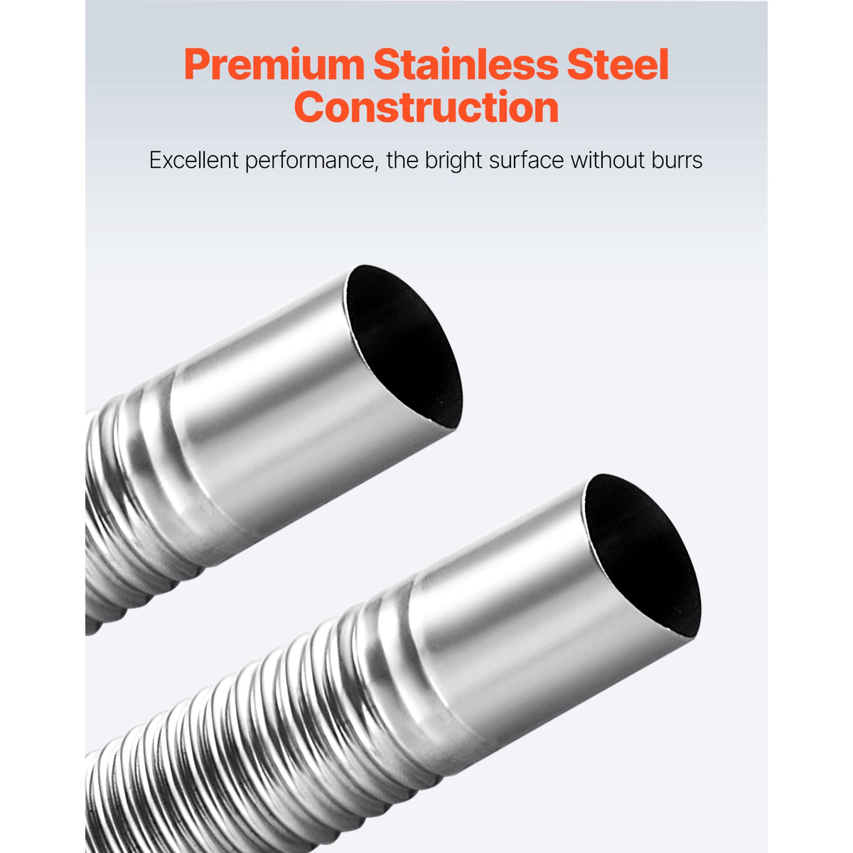 Exhaust Hose, 1490mm Stainless Steel Exhausts Hose, Diesel Heater Flexible Exhaust Pipe with 2 Hose Clamps, Exhausts Hoses Kit Diesel Heater Accessories for 2KW 5KW 8KW Diesels Heaters