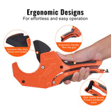 Gardening Tools: VEVOR PVC Pipe Cutter, 0-2-1/2" O.D. Ratcheting PVC Pipe Cutter, Heavy Duty Tube Cutting Tool with Spare SK5 Blade for PVC, CPVC, PP-R, PEX, PE, Rubber Hoses