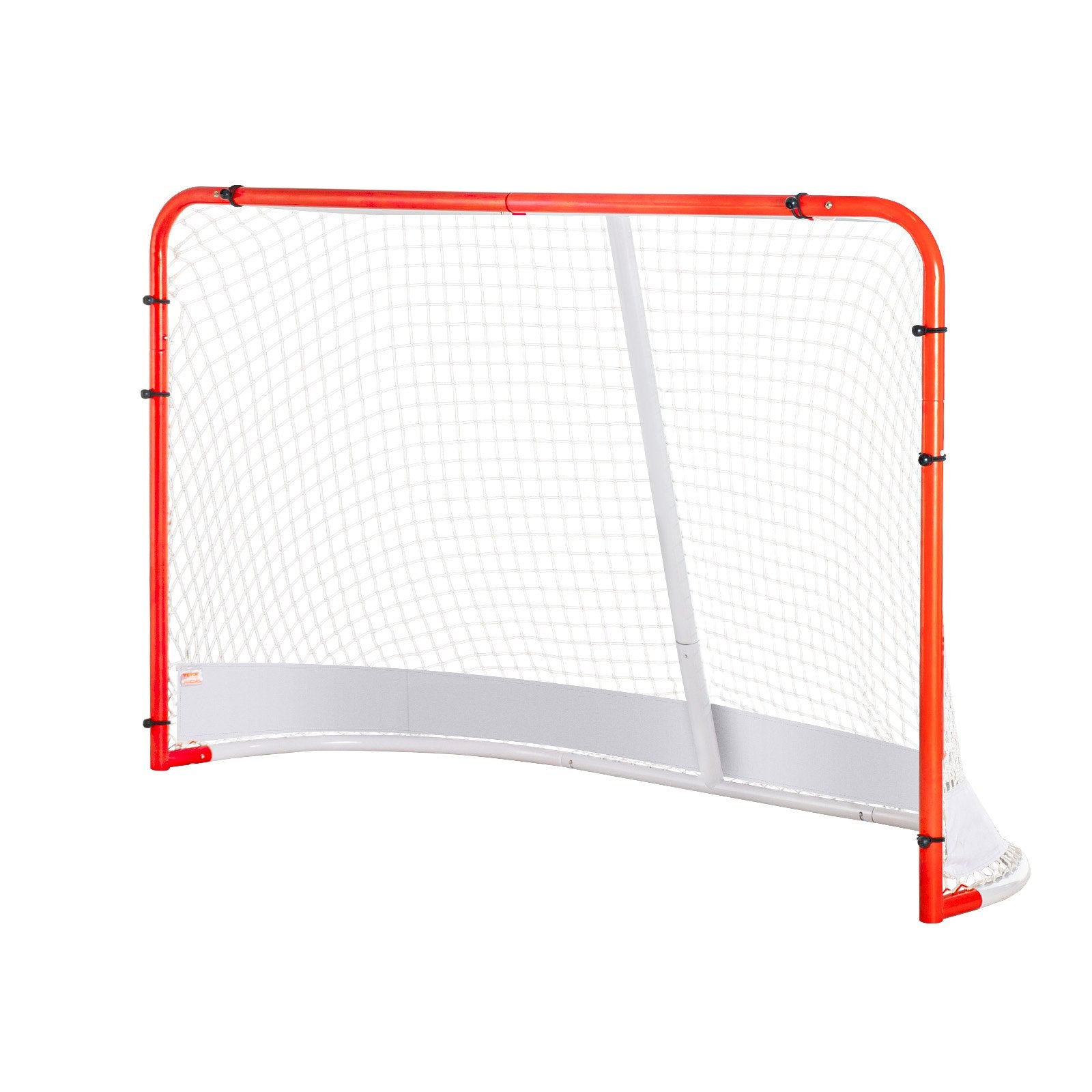 Activity Games: VEVOR Street Hockey Net, Indoor Outdoor Steel Hockey Goal, Official Regulation Pro Hockey Training Goal Set, Portable Hockey Goal with Net, Easy Assemble, 72" x 48", White/Red