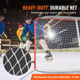 Activity Games: VEVOR Street Hockey Net, Indoor Outdoor Steel Hockey Goal, Official Regulation Pro Hockey Training Goal Set, Portable Hockey Goal with Net, Easy Assemble, 72" x 48", White/Red