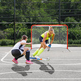 Activity Games: VEVOR Street Hockey Net, Indoor Outdoor Steel Hockey Goal, Official Regulation Pro Hockey Training Goal Set, Portable Hockey Goal with Net, Easy Assemble, 72" x 48", White/Red