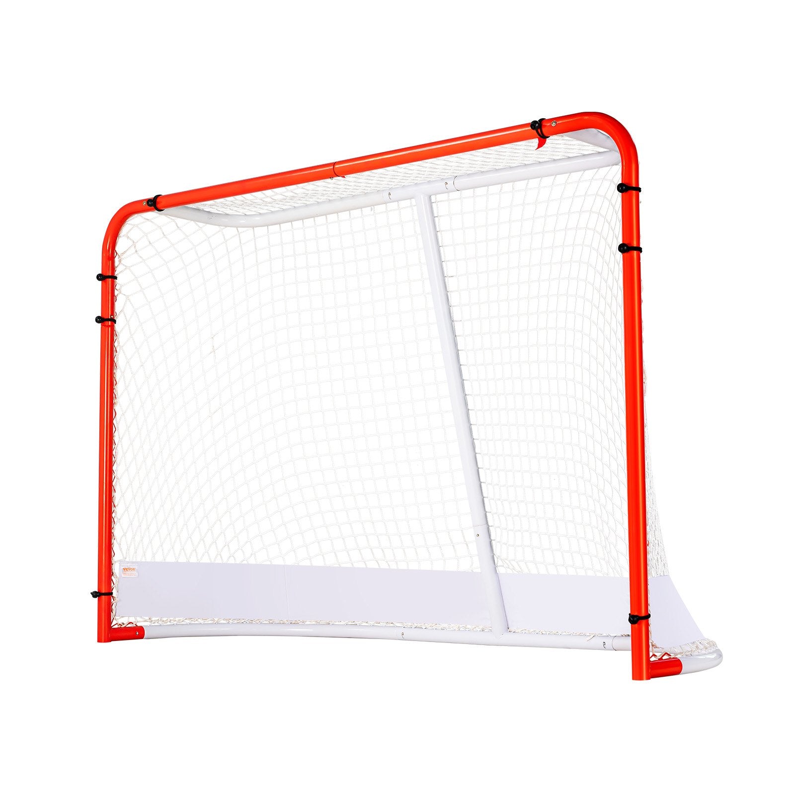 Activity Games: VEVOR Street Hockey Net, Indoor Outdoor Steel Hockey Goal, Official Regulation Pro Hockey Training Goal Set, Portable Hockey Goal with Net, Easy Assemble, 72" x 48", White/Red