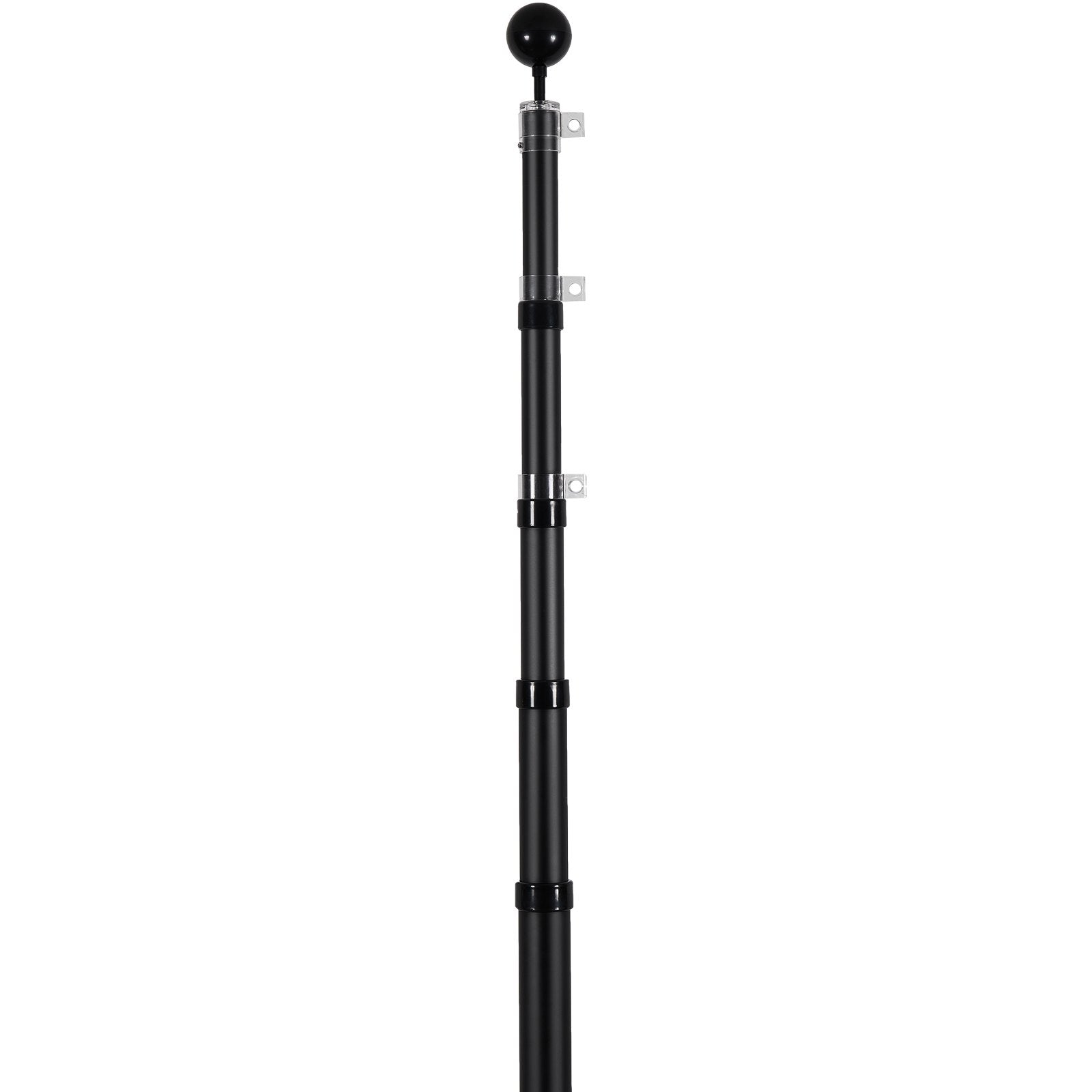 Canopies & Gazebos: VEVOR 25FT Telescopic Flagpole Kit, Heavy Duty Aluminum Alloy Flag Pole Kit in Ground for Outside, 3 Display Modes Flagpole with Professional Accessories, Black