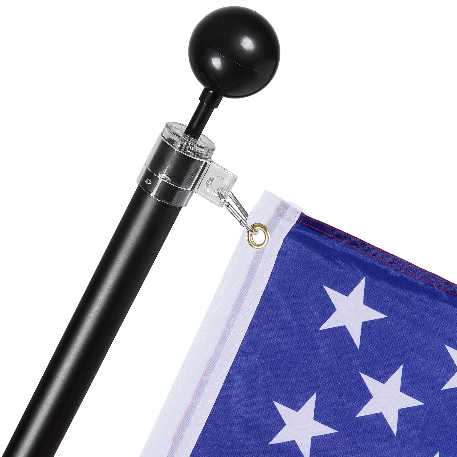 Canopies & Gazebos: VEVOR 25FT Telescopic Flagpole Kit, Heavy Duty Aluminum Alloy Flag Pole Kit in Ground for Outside, 3 Display Modes Flagpole with Professional Accessories, Black
