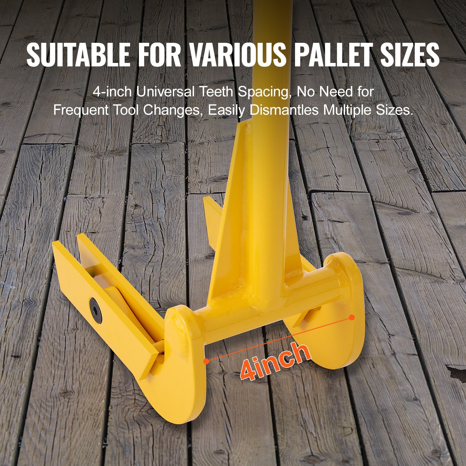 Chainsaws: VEVOR Pallet Buster, 104 cm Handle, 907 kg Weight Capacity, Q235 Carbon Steel, Heavy Duty Deck Wrecker Demolition Wood Pallet Tool Breaker Pry Bar Puller for Efficient and Effortless Board Removal