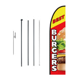 Seasonings & Spices: VEVOR Burger Restaurant Advertising Feather Flag Kit Swooper Flag Poles 16.3 FT