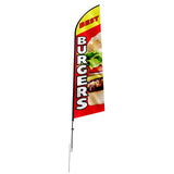 Seasonings & Spices: VEVOR Burger Restaurant Advertising Feather Flag Kit Swooper Flag Poles 16.3 FT