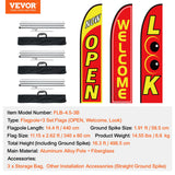Garden Ornaments: VEVOR Open Flags for Business Advertising Feather Flag Kit Open Look Welcome
