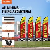 Canopies & Gazebos: VEVOR Auto Repair Advertising Feather Flag Kit Swooper Flags and Poles 16.3 FT
