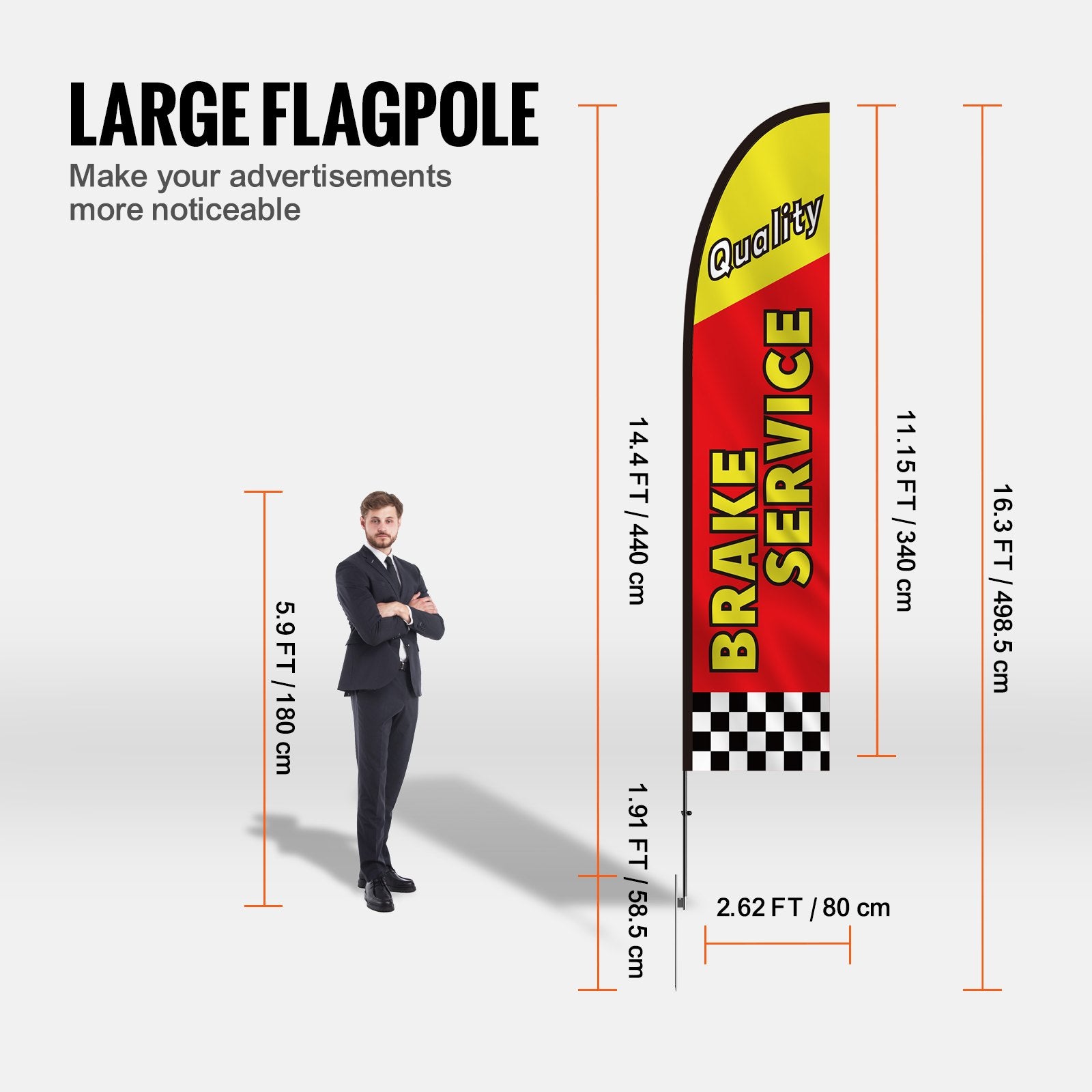 Canopies & Gazebos: VEVOR Auto Repair Advertising Feather Flag Kit Swooper Flags and Poles 16.3 FT