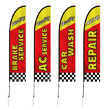 Canopies & Gazebos: VEVOR Auto Repair Advertising Feather Flag Kit Swooper Flags and Poles 16.3 FT