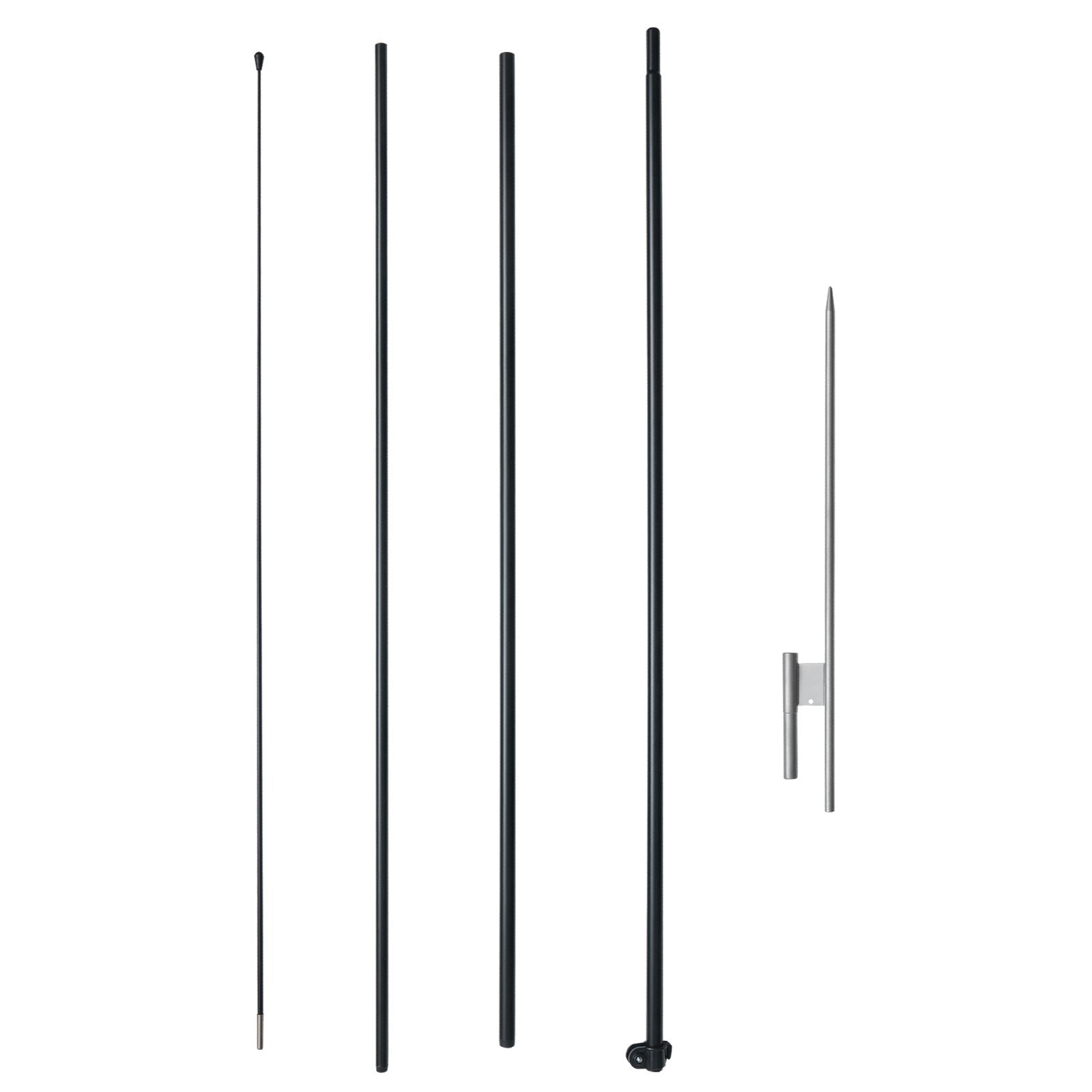 Feather Flag Pole Kit, Swooper Flag Pole Set 16.3 ft, Sign Flag Poles for Business Advertising Flags Outdoor, with A Ground Stake and Carrying Bag (Flag Not Included)