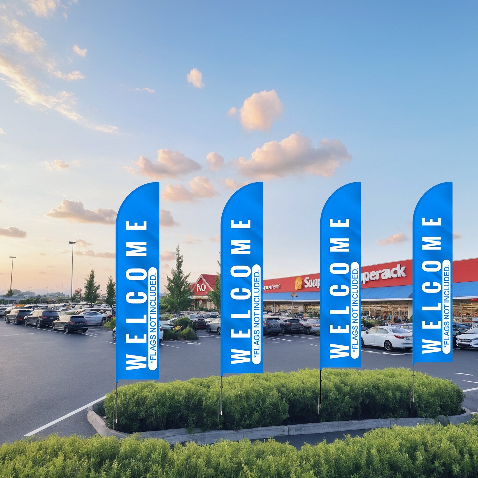 Canopies & Gazebos: VEVOR Feather Flag Pole Kit 2 Packs Swooper Flag Pole 16.3 ft with Ground Stakes