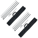 Canopies & Gazebos: VEVOR Feather Flag Pole Kit 2 Packs Swooper Flag Pole 16.3 ft with Ground Stakes