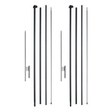 Canopies & Gazebos: VEVOR Feather Flag Pole Kit 2 Packs Swooper Flag Pole 16.3 ft with Ground Stakes