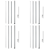 Canopies & Gazebos: VEVOR Feather Flag Pole Kit 4 Packs Swooper Flag Pole 16.3 ft with Ground Stakes