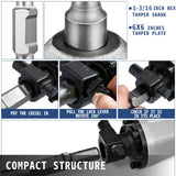 Putty Knives, Scrapers & Chisels: VEVOR Jack Hammer 1-1/8 Tamper Shank, Dirt Tamper 6x6 Compactor Plate with Electric Chisel Dirt Compactor, Demolition Jackhammer Bits Solid Compactor Breaker Hammer Concrete Tamper Asphalt Tools