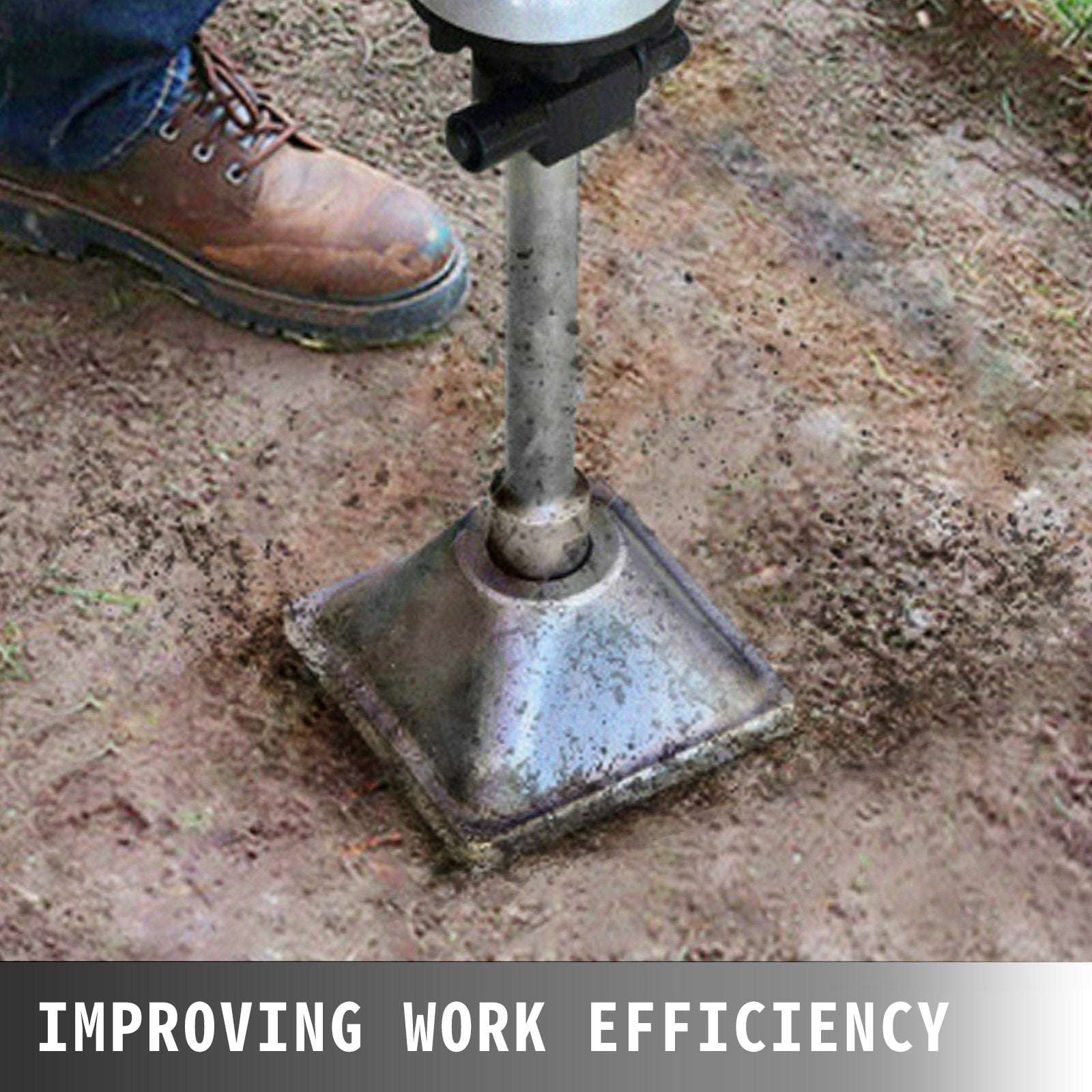Putty Knives, Scrapers & Chisels: VEVOR Jack Hammer 1-1/8 Tamper Shank, Dirt Tamper 6x6 Compactor Plate with Electric Chisel Dirt Compactor, Demolition Jackhammer Bits Solid Compactor Breaker Hammer Concrete Tamper Asphalt Tools