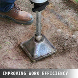 Putty Knives, Scrapers & Chisels: VEVOR Jack Hammer 1-1/8 Tamper Shank, Dirt Tamper 6x6 Compactor Plate with Electric Chisel Dirt Compactor, Demolition Jackhammer Bits Solid Compactor Breaker Hammer Concrete Tamper Asphalt Tools