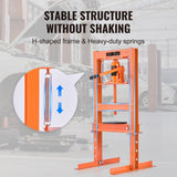 Automotive Parts: VEVOR Hydraulic Shop Press 6 Ton with Press Plates H-Frame Benchtop Press Stand