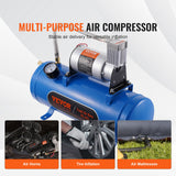 Automotive Repair & Speciality Tools: VEVOR 12V Air Compressor with Tank 1.6 Gallon/6 L, Train Horn Air Compressor, 120 psi Working Pressure Onboard Air Compressor System for Train Air Horns, Inflating Tires, Air Mattresses