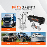 Jewellery Making Kits: VEVOR Train Horns Kit, 4 Trumpet Air Horn Kit, 150dB Train Horns for Pickup Trucks, 12V 160 psi Air Compressor 2.6 Gal/10 L Tank with Gauge for Any 12V Vehicle Car Truck Train Van Boat