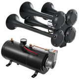 Fuel & Exhaust: VEVOR Train Horns Kit, 4 Trumpet Air Horn Kit, 150dB Train Horns for Pickup Trucks, 12V 120 psi Air Compressor 0.8 Gal/3 L Tank with Gauge for Any 12V Vehicle Car Truck Train Van Boat