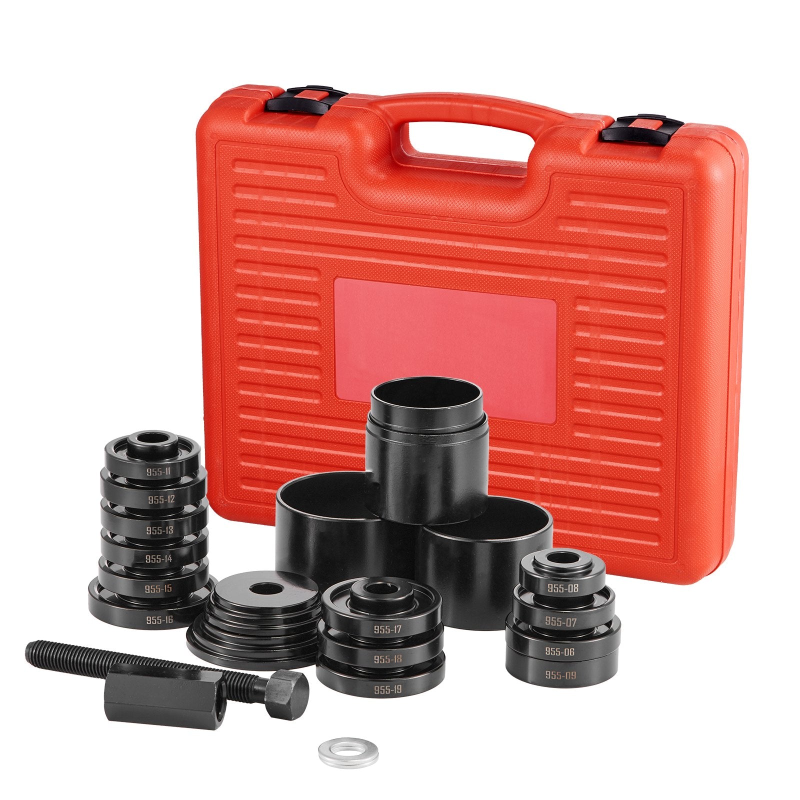 Wheel Bearing Press Kit, 23 PCS FWD Bearing Puller Tools, for Front Wheel Drive Bearing Removal and Installation, Wheel Bearing Tool with Sliding Screw, Bushings, Sleeve Plates, Storage Case
