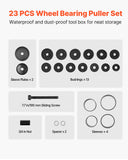Cooler bags: VEVOR Wheel Bearing Press Kit, 23 PCS FWD Bearing Puller Tools, for Front Wheel Drive Bearing Removal and Installation, Wheel Bearing Tool with Sliding Screw, Bushings, Sleeve Plates, Storage Case