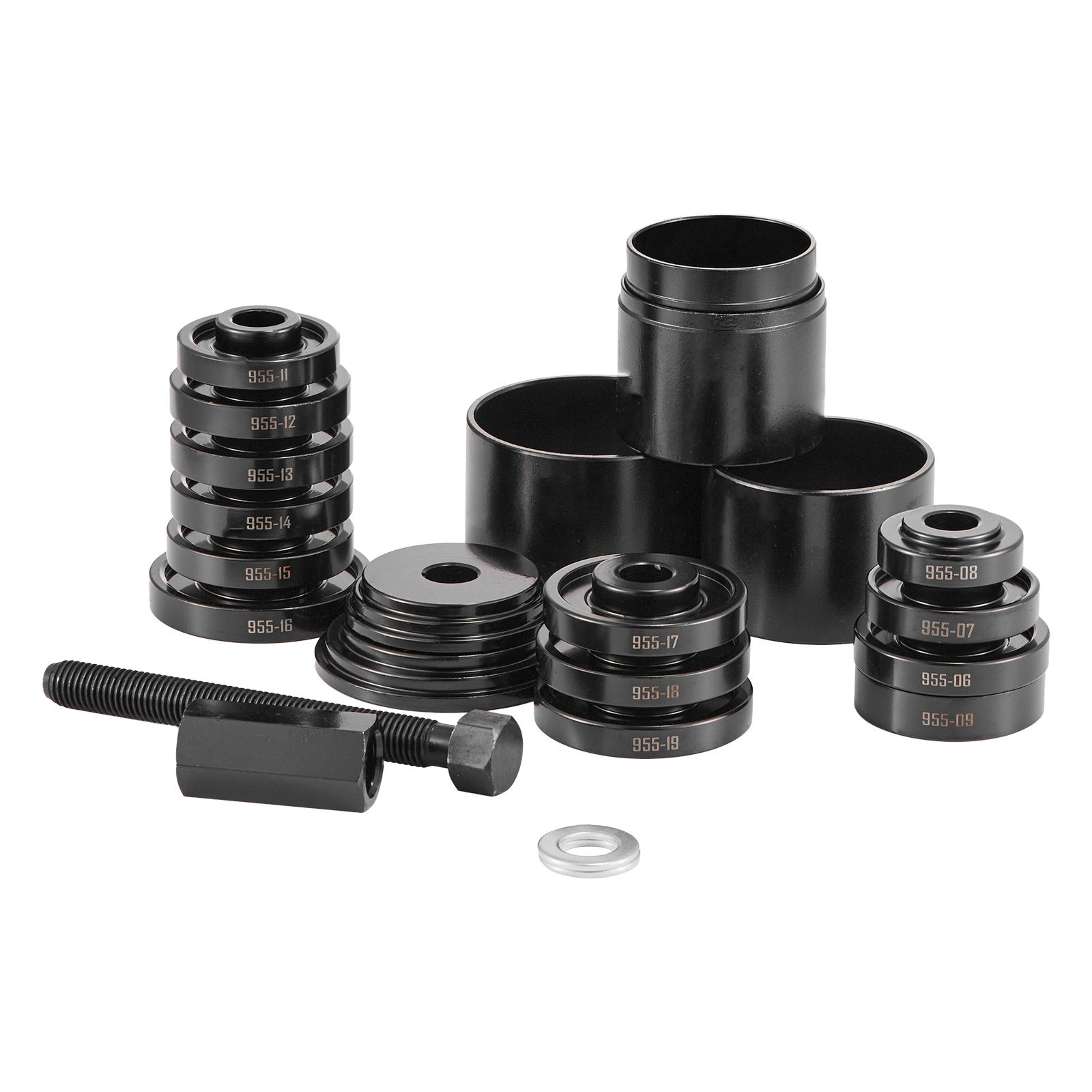 Wheel Bearing Press Kit, 23 PCS FWD Bearing Puller Tools, for Front Wheel Drive Bearing Removal and Installation, Wheel Bearing Tool with Sliding Screw, Bushings, Sleeve Plates, Storage Case