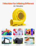 Pool Toys & Inflatables: VEVOR Inflatable Bounce House Blower 0.8&1HP 750W for Commercial Bounce House