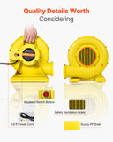 Pool Toys & Inflatables: VEVOR Inflatable Bounce House Blower 0.8&1HP 750W for Commercial Bounce House