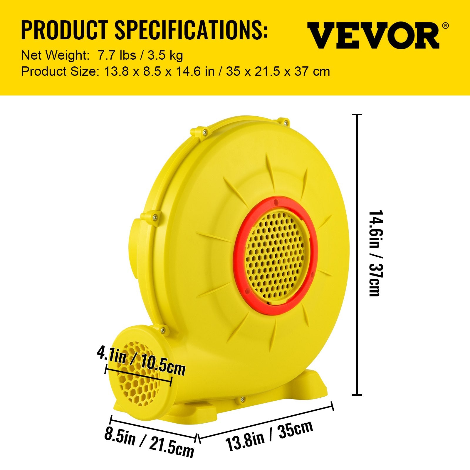 Air Pumps: VEVOR Air Blower Pump Fan Bounce House Blower 450W 0.6HP for Inflatable Bouncy