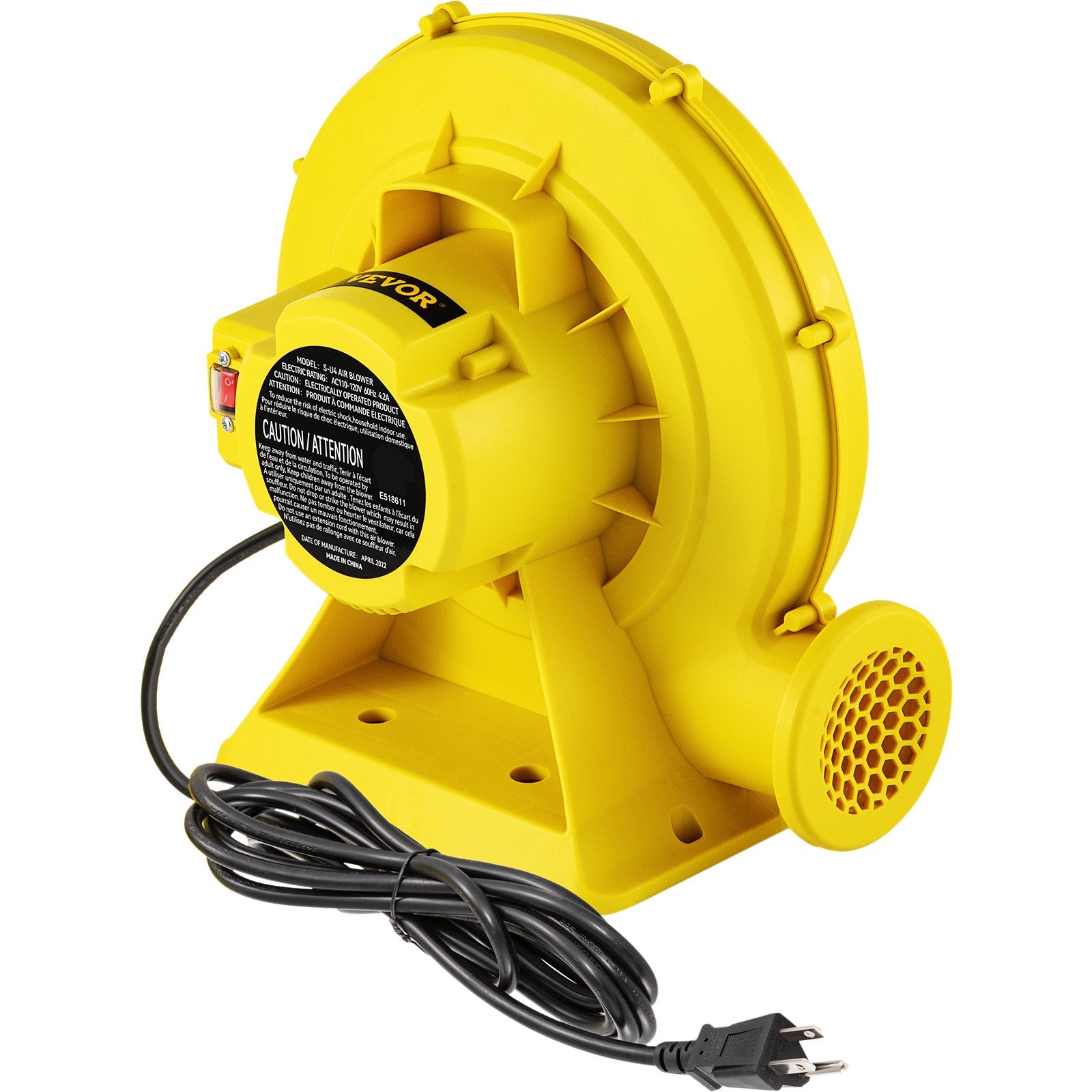 Air Pumps: VEVOR Air Blower Pump Fan Bounce House Blower 450W 0.6HP for Inflatable Bouncy