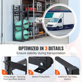 Basketball & Basketball Accessories: VEVOR Refrigerant Tank Rack, with 2 x 30lbs and Other 3 Small Bottle Tanks, Cylinder Tank Rack 12.79x12.99x47.12 in, Refrigerant Cylinder Rack and Holders for Freon, Gases, Oxygen, Nitrogen