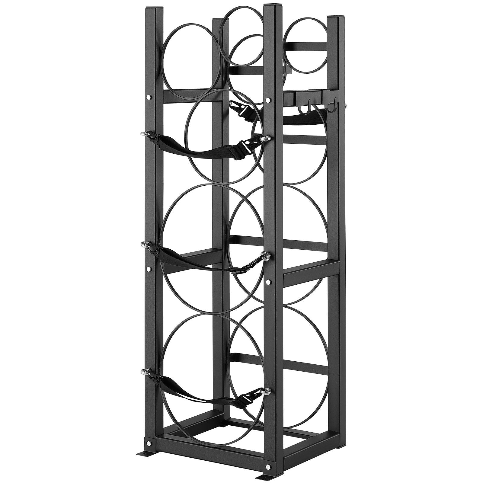 Basketball & Basketball Accessories: VEVOR Refrigerant Tank Rack, with 2 x 30lbs and Other 3 Small Bottle Tanks, Cylinder Tank Rack 12.79x12.99x47.12 in, Refrigerant Cylinder Rack and Holders for Freon, Gases, Oxygen, Nitrogen