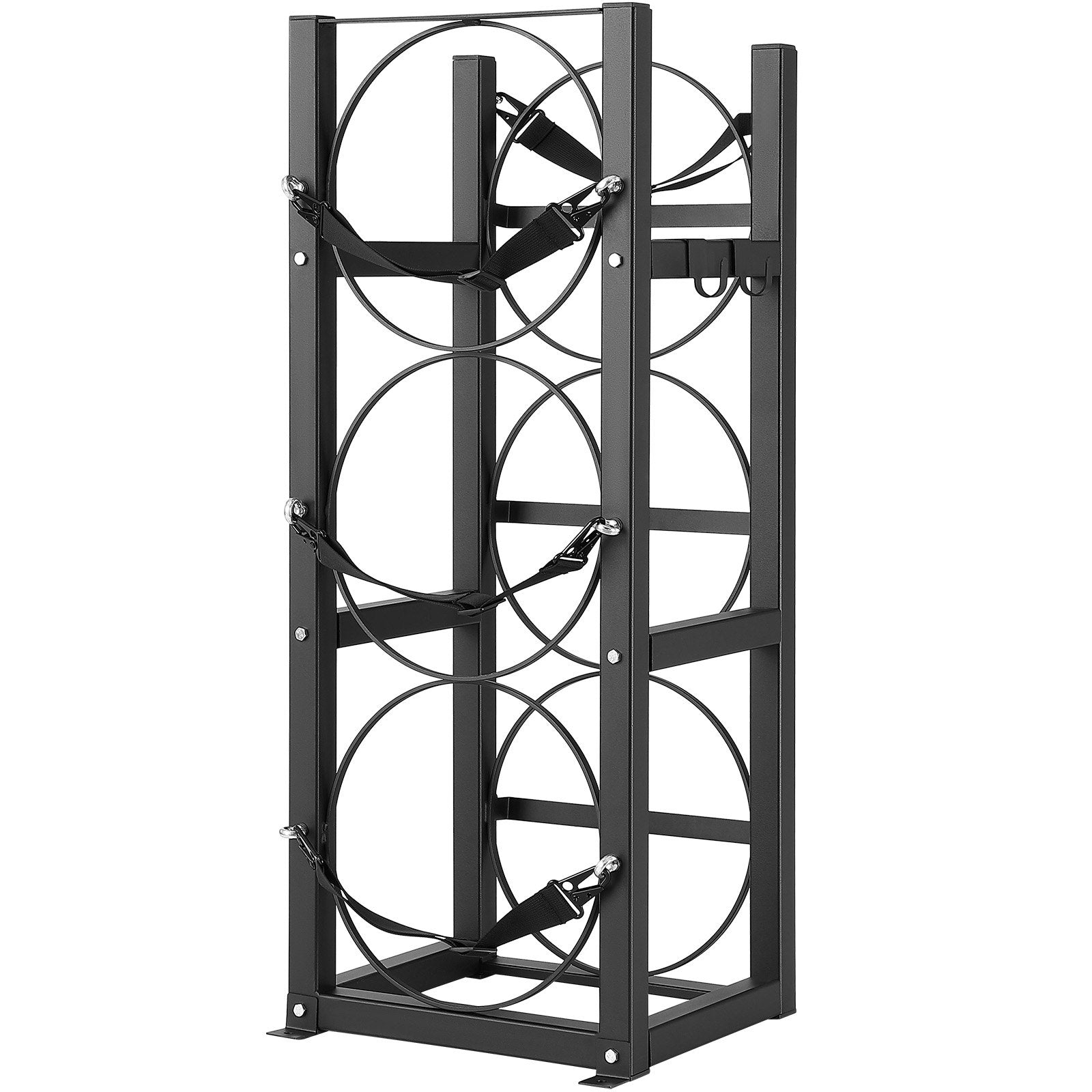 Basketball & Basketball Accessories: VEVOR Refrigerant Tank Rack, with 3 x 30lbs Bottle Tanks, Cylinder Tank Rack 12.79x12.99x33.07 in, Refrigerant Cylinder Rack Gas Cylinder Racks and Holders for Freon, Gases, Oxygen, Nitrogen